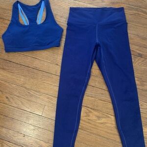 Fabletics PowerHold Deep Blue High Waisted Leggings